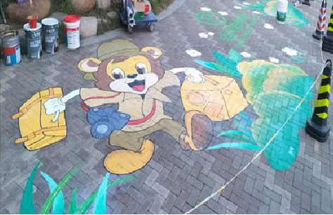 中方夏季画地面彩绘会遇到的问题