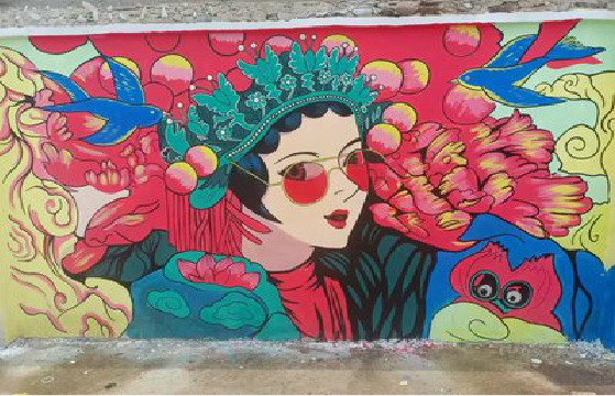 中方墙体彩绘-网红墙