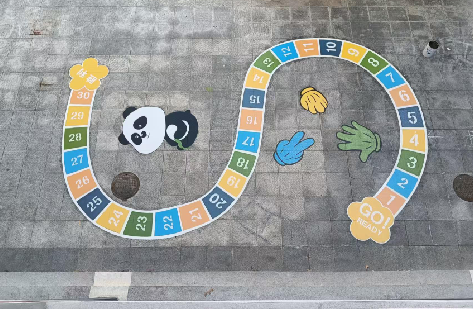 中方地面游戏彩绘