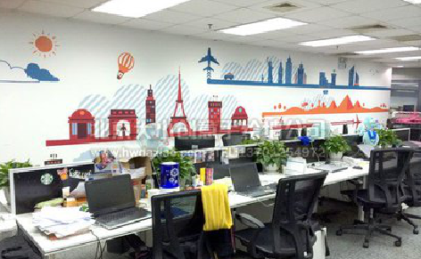 中方教你设计办公室墙绘的方法。