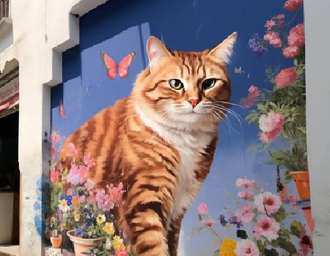 中方自己绘制有个性的手绘墙