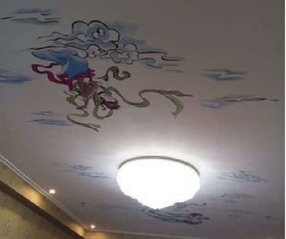 中方如何快速绘制天花板上的手绘墙？