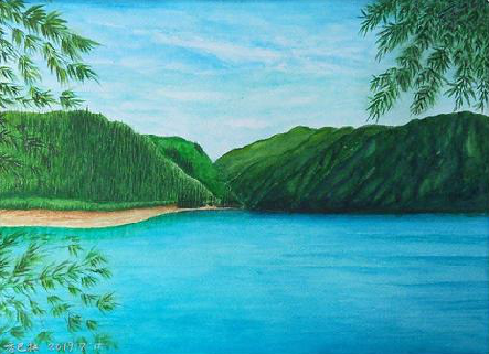 中方在墙绘中，如何绘画绿水青山？